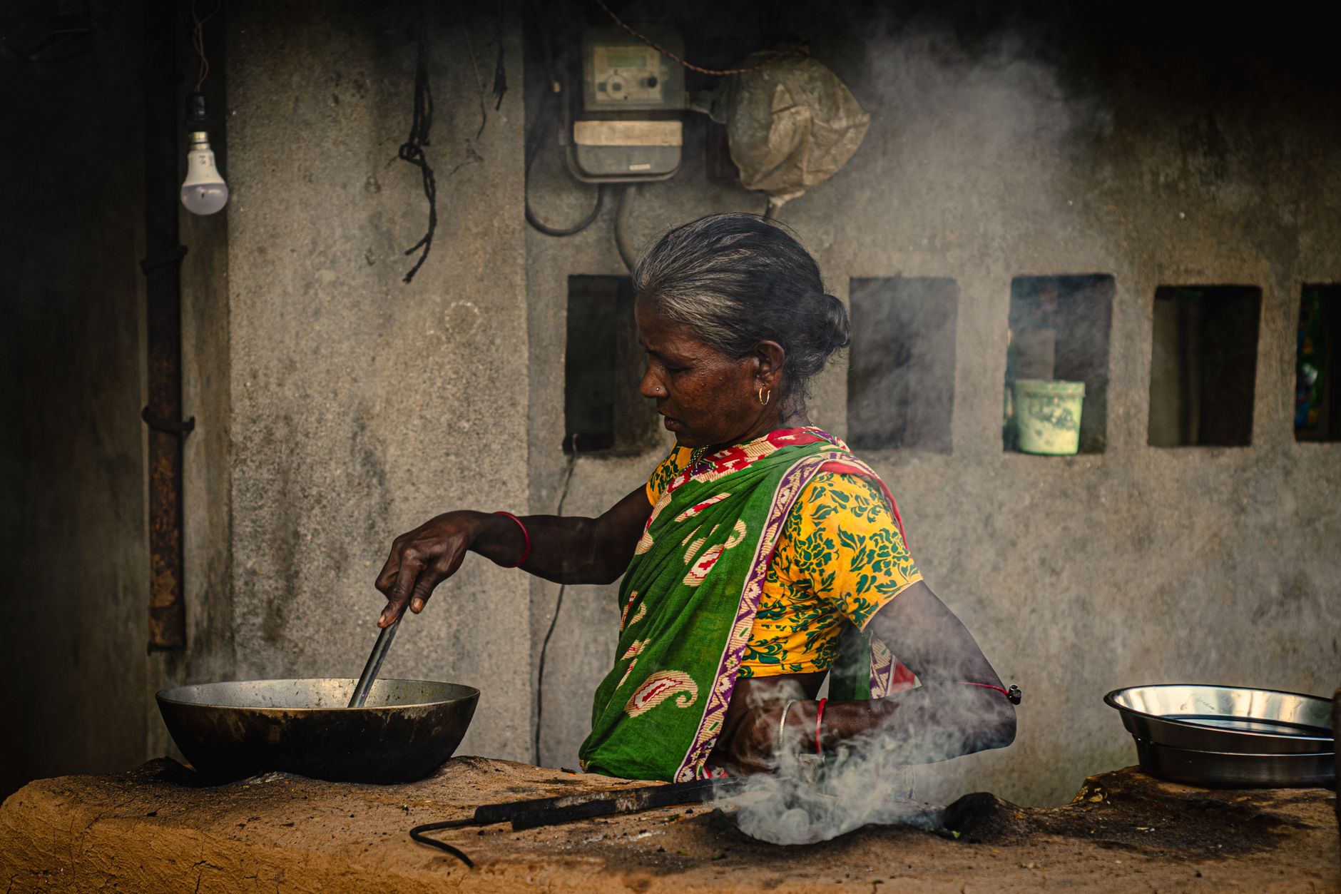 Home-style cooking in a warm domestic kitchen